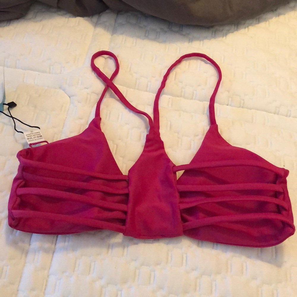 Pink bikini top